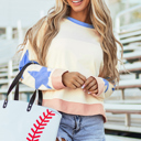  Ashaora Exposed Seam Oversized Sweatshirt