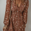  Ashley Boho Floral Puff Sleeve Mini Dress