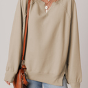  Ashley Sleeve Side Slit Sweatshirt