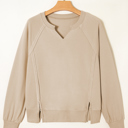  Ashley Sleeve Side Slit Sweatshirt