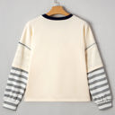  Ashley Striped Long Sleeve Two-in-one Top