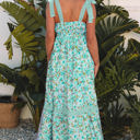  Ashlyn Floral Lace Tied Strap Empire Waist Maxi Dress