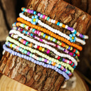  Ashlyn Layered Beaded anklet Set