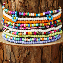  Ashlyn Layered Beaded anklet Set