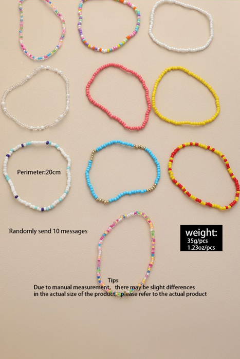 Ashlyn Layered Beaded anklet Set