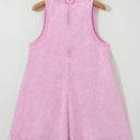  Ashlynn Mineral Wash Pleated Sleeveless Denim Romper