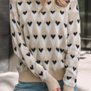  Aspyn Ribbed Trim Loose Sweater