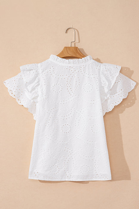 Aspyn Ruffle Short Sleeve Blouse