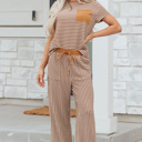 Khaki Stripe Small Aspyn Stripe Tee