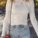  Astrid Knit Slim Fit Long Sleeve Top