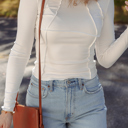  Astrid Knit Slim Fit Long Sleeve Top