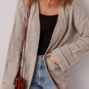  Athena Knit Open Front Chic Cardigan with Pockets