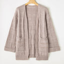  Athena Knit Open Front Chic Cardigan with Pockets