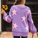  Aubrey Brushed Star Oversize Sweater