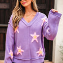  Aubrey Brushed Star Oversize Sweater