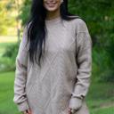  Aura Cable Knit Sweater Dress