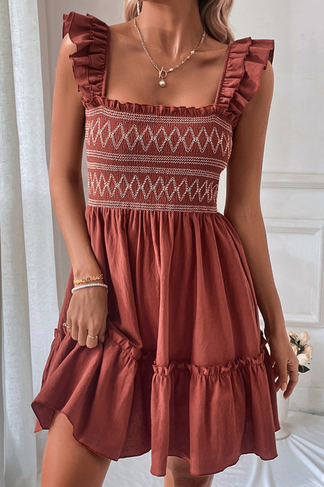 Aurelia Trim Sleeveless Mini Dress