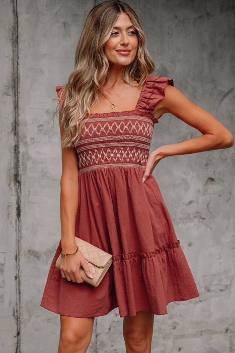 Aurelia Trim Sleeveless Mini Dress