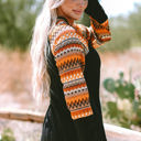  Aurora Raglan Patchwork Long Sleeve Top
