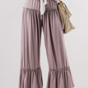 Khaki XXL Aurora Waist Wide Leg Pants
