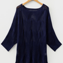 Navy Blue XL Ava 8 Sleeve Casual Sweater