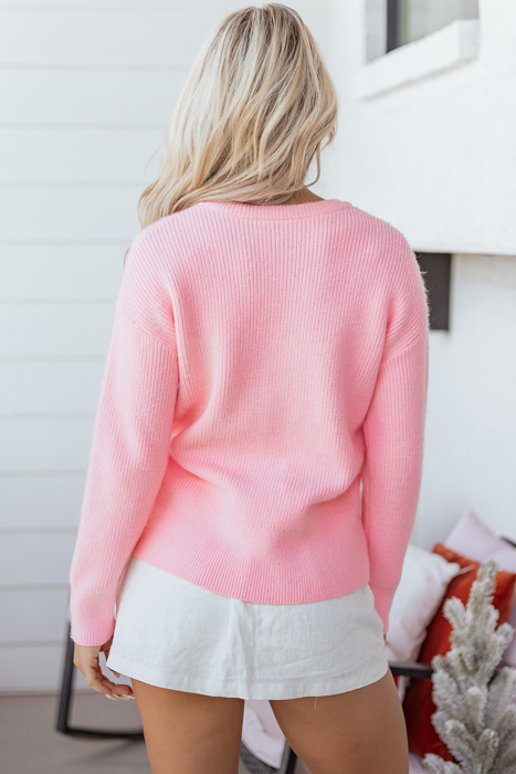 Ava Cane Puffy Knit Sweater