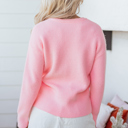  Ava Cane Puffy Knit Sweater
