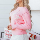  Ava Cane Puffy Knit Sweater