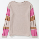  Ava Colorblock Exposed Seam Sweater