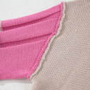  Ava Colorblock Exposed Seam Sweater