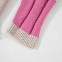  Ava Colorblock Exposed Seam Sweater