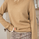  Ava Cuff Contrast Trim Sweater