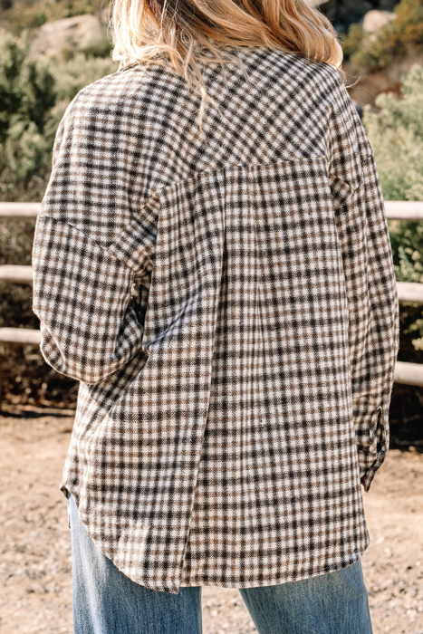 Ava Flap Patchwork Plaid Shacket