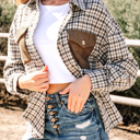  Ava Flap Patchwork Plaid Shacket