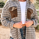  Ava Flap Patchwork Plaid Shacket