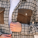  Ava Flap Patchwork Plaid Shacket