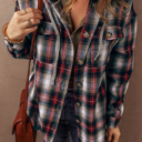  Ava Print Chest Hooded Shacket