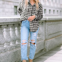  Ava Print Chest Tunic Shacket