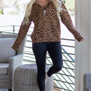  Ava Print Quarter Zip Sweatshirt