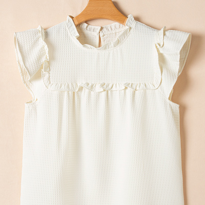 Ava Trim Waffle Knit Blouse