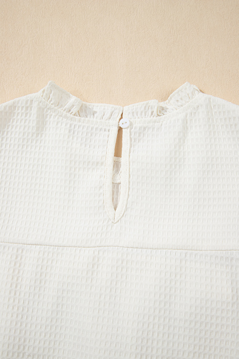 Ava Trim Waffle Knit Blouse