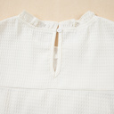  Ava Trim Waffle Knit Blouse