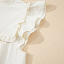  Ava Trim Waffle Knit Blouse