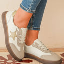 Avani Shimmer Star Patch Lace up Retro Flattie