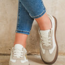  Avani Shimmer Star Patch Lace up Retro Flattie
