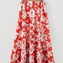 Red Medium Avavera Western Cowgirl Maxi Skirt