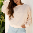 Beige Large Avery Drop Shoulder Casual Top