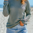  Avery Knit Drop Shoulder Long Sleeve Top