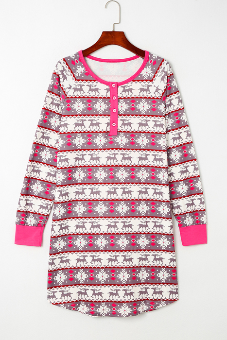 Avery Pattern Henley Pajama Dress