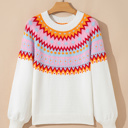  Avery Print Drop Shoulder Sweater